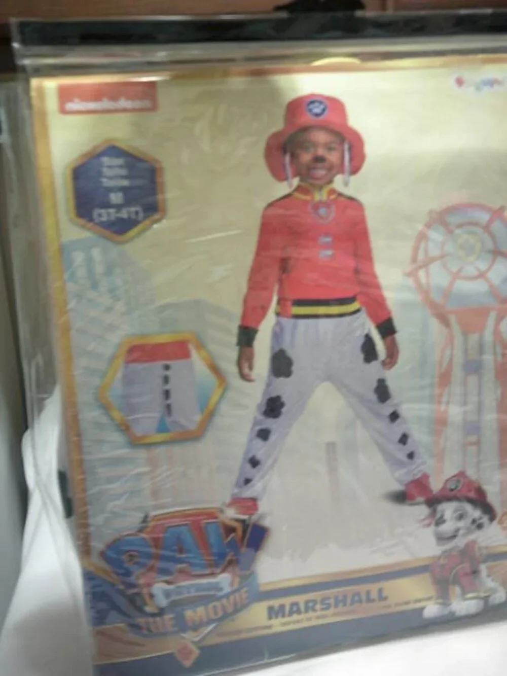 NEW DISGUISE PAW PATROL THE MOVIE KIDS SIZE M 3T-4T HALLOWEEN COSTUME 